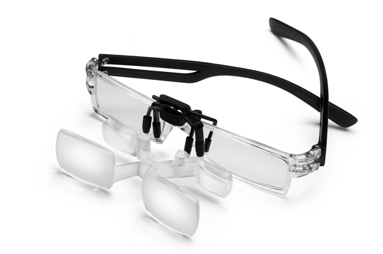 Gafas Lupa Clip MaxDetail 2.0X ultraligeras con enfoque ajustable para trabajos profesionales