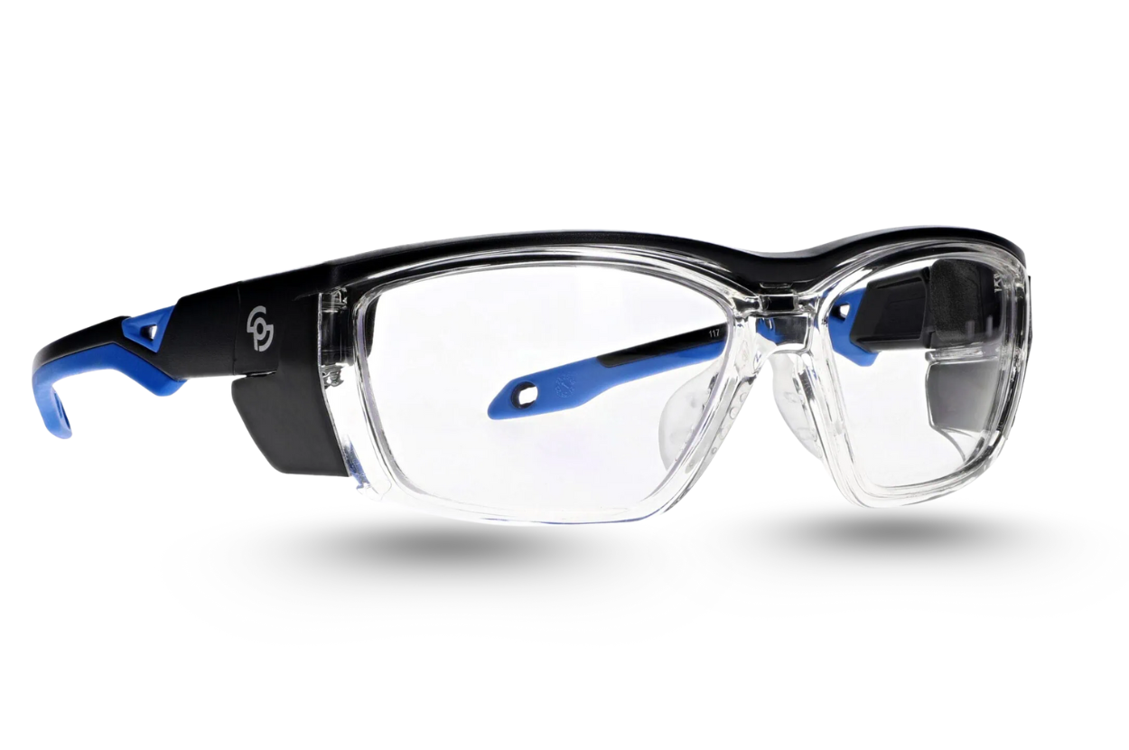 Gafas radiológicas Modelo 220 Madrid con lentes Schott SF-6 y protección frontal de 0,75 mm Pb