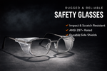 Gafas de seguridad graduadas en Madrid con opción de prescripción óptica en montura metálica