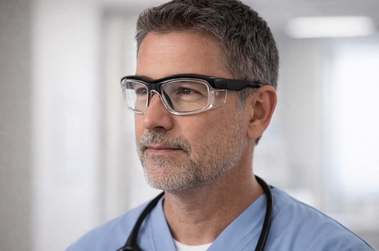 Gafas RX-17007A con montura de nylon TR-90 ligera y lentes resistentes a impactos