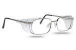 Gafas de seguridad con graduación en Madrid con montura metálica y lentes de prescripción óptica
