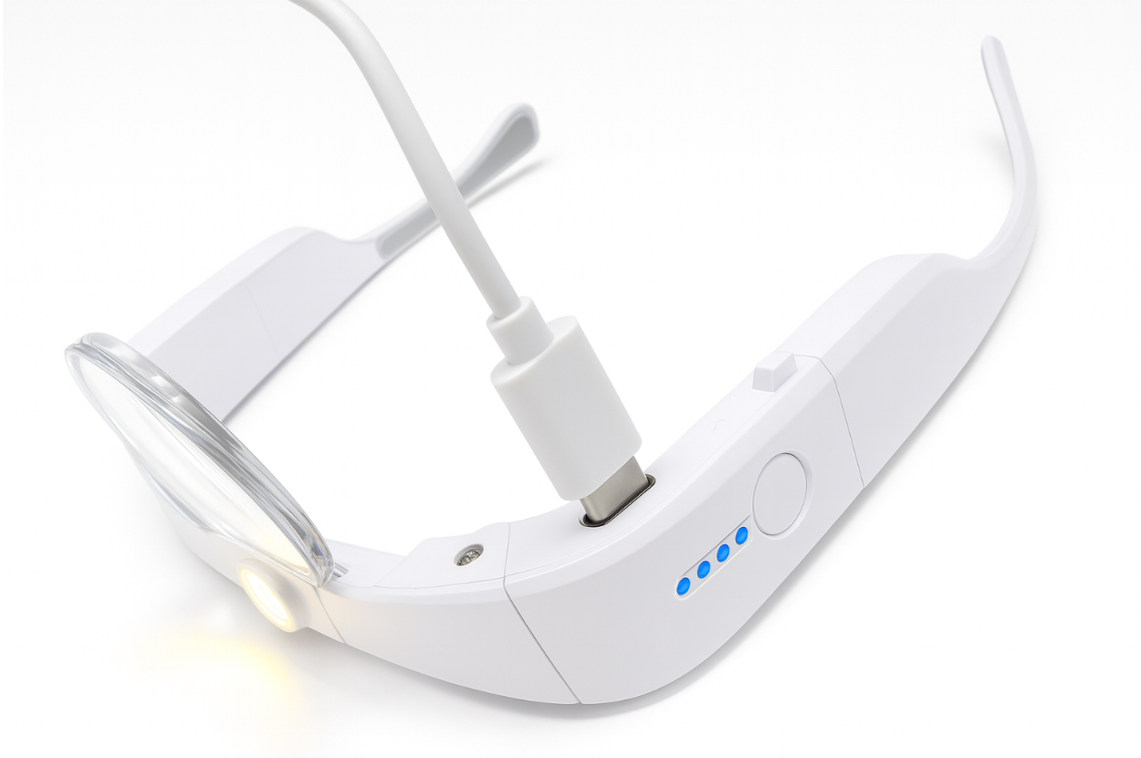 Lupa Ergonomic 4.0 LED con lentes de acrílico resistentes y luz LED integrada para trabajos prolongados
