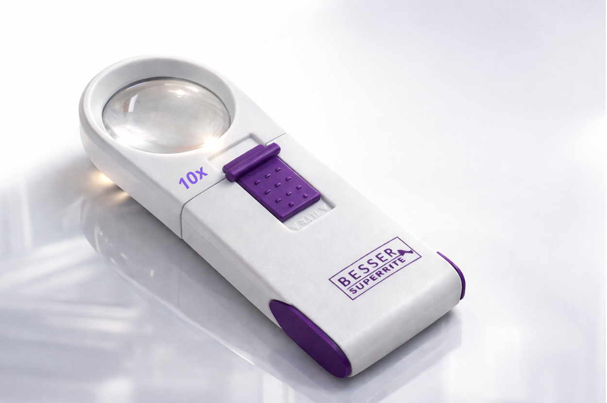 Lupa profesional LED con iluminación antideslumbrante Easy Glow para trabajos de precisión