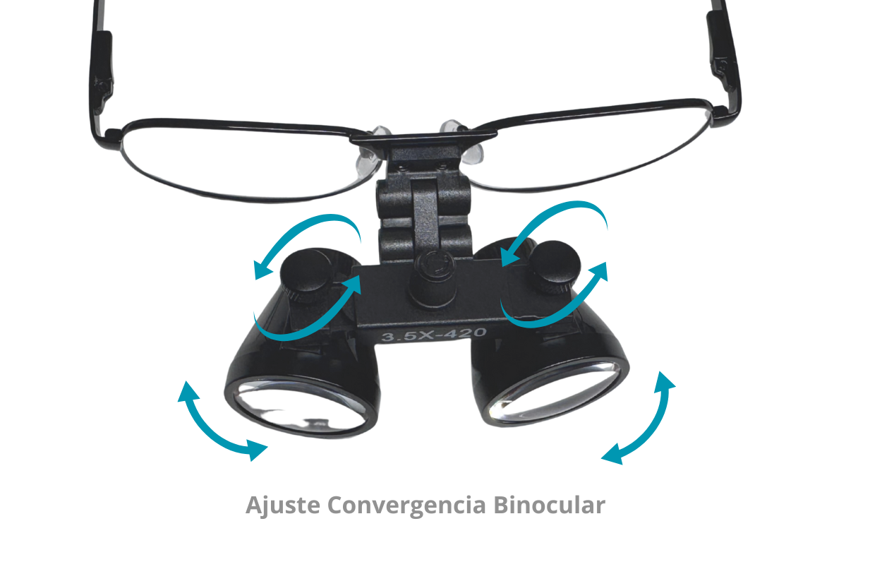 Lupas dentales Flip-Up metálicas con lentes de cristal de alta calidad