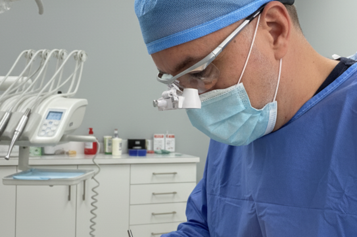 Lupas dentales Sport Flip-Up para odontología con visión clara y precisa