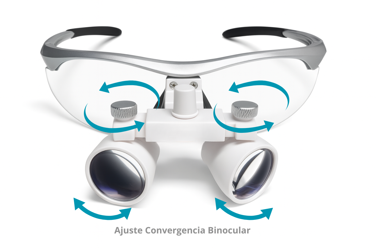 Lupas dentales Sport Flip-Up con campo visual amplio para procedimientos dentales