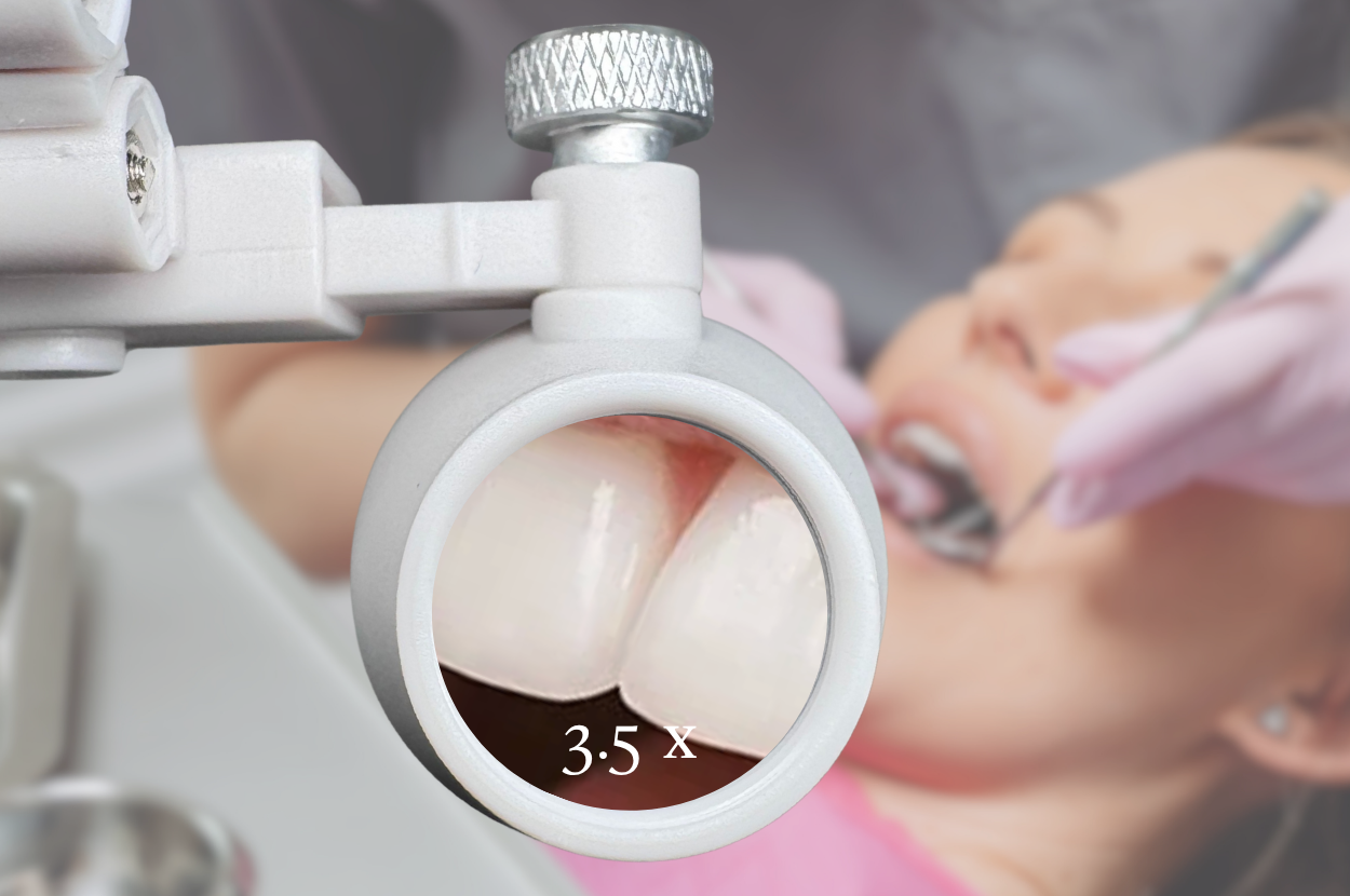 Lupas dentales Sport Flip-Up con visión amplia para trabajos dentales de precisión